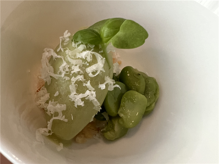 broad bean canape